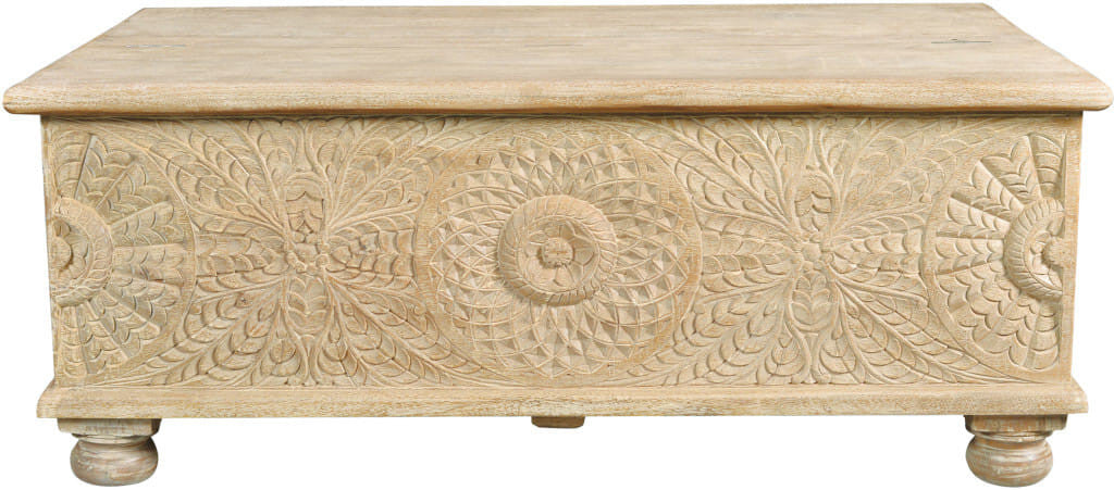 Rustic Lift-Top Coffee Table with Hidden Storage – Natural Distressed Solid Wood – Living Room