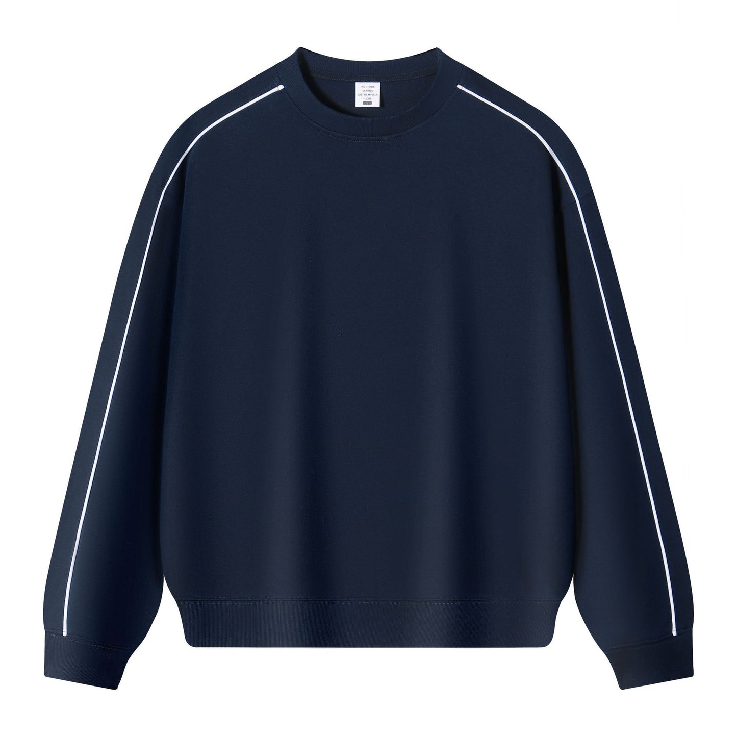 Color blocked round neck hoodie