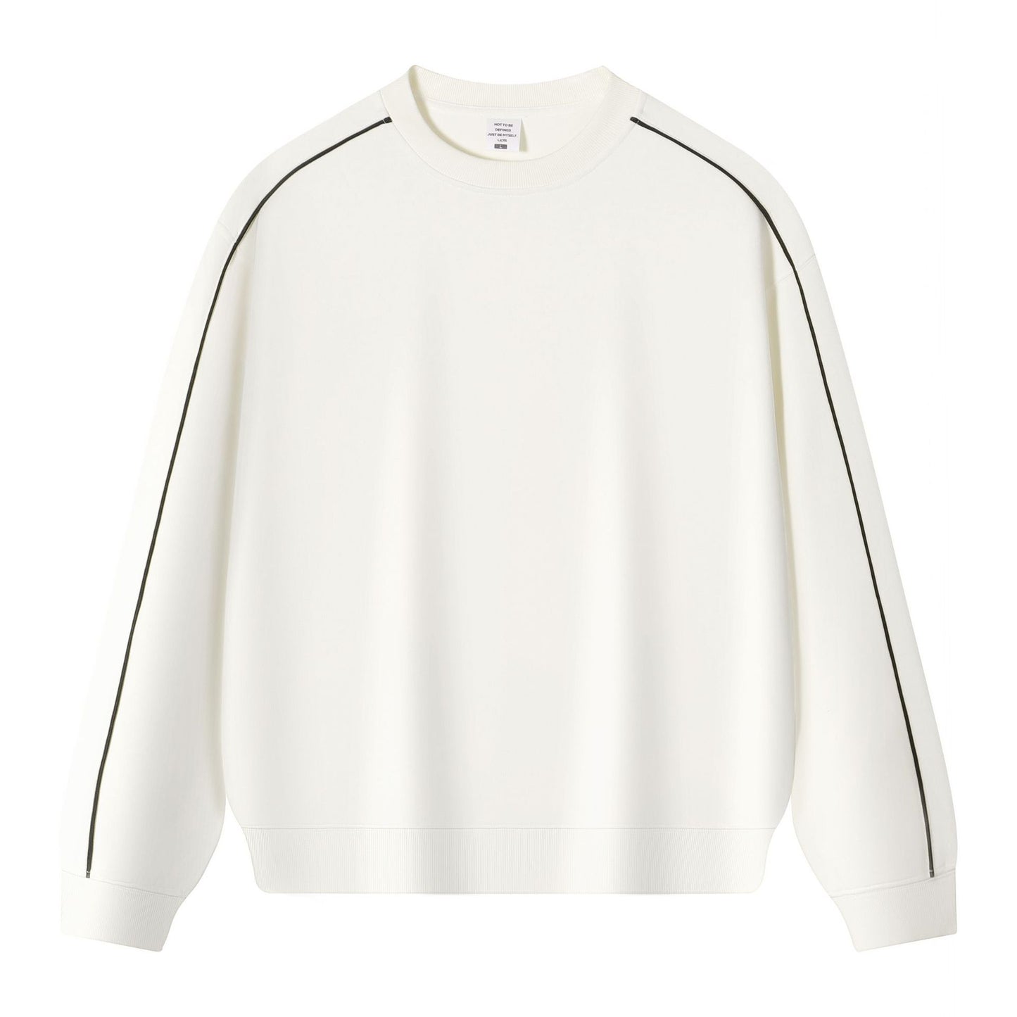 Color blocked round neck hoodie