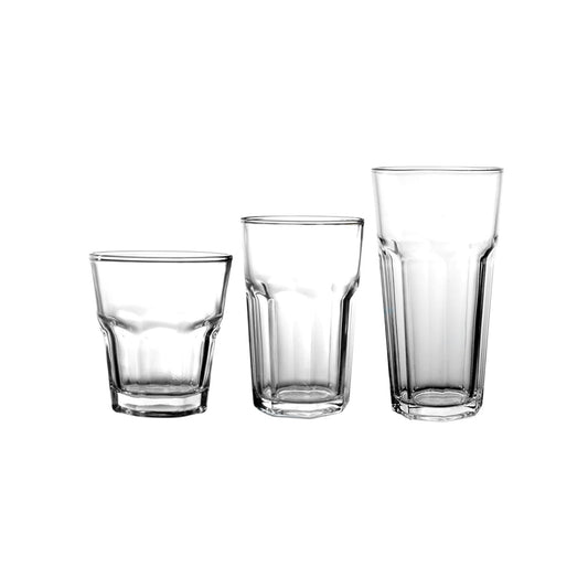 18-Piece Clear Glassware Set – Everyday Drinking Glasses for Kitchen & Dining