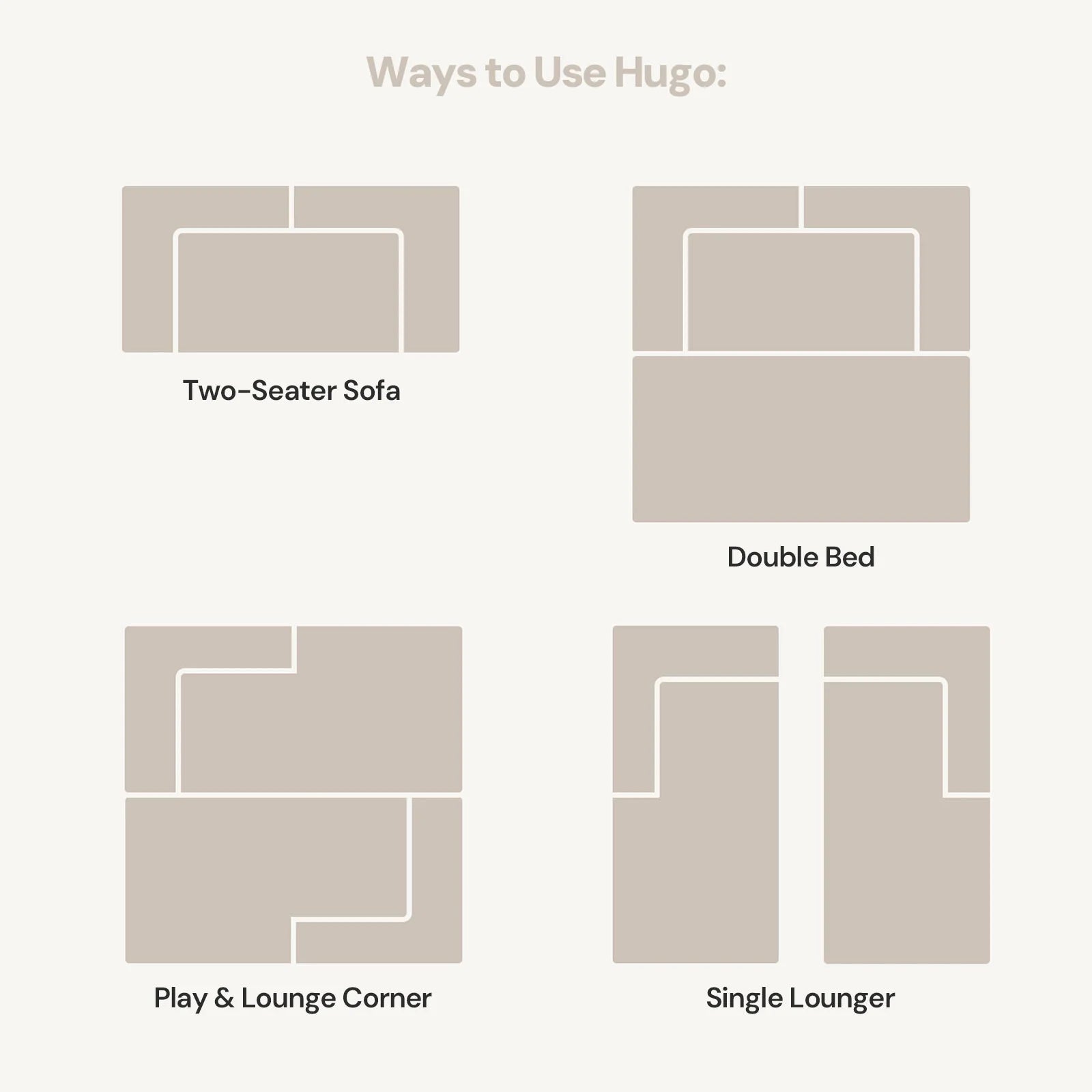 Hugo Khaki Vacuum-Packed Convertible Sofa Bed-2