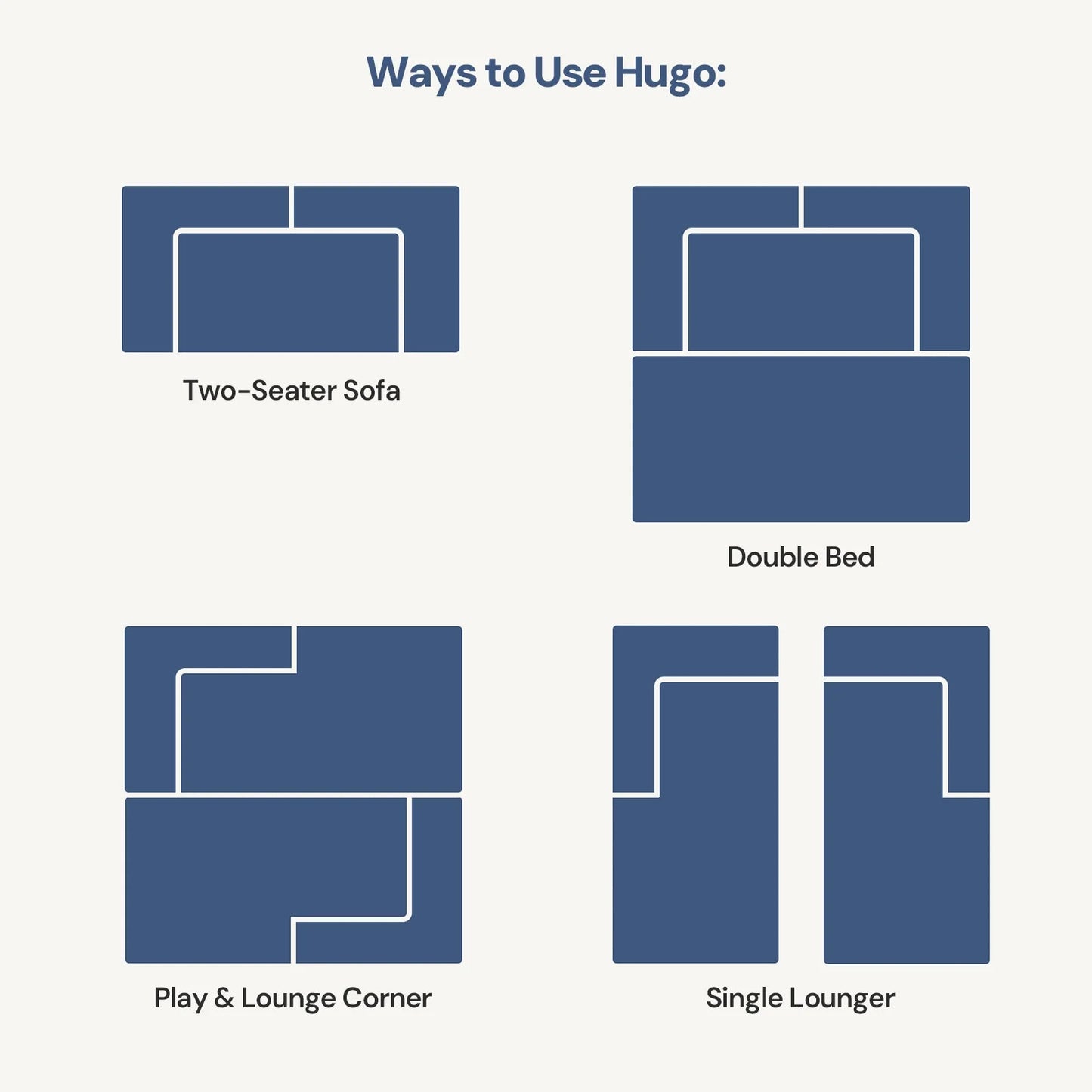Hugo Navy Blue Vacuum-Packed Convertible Sofa Bed-2
