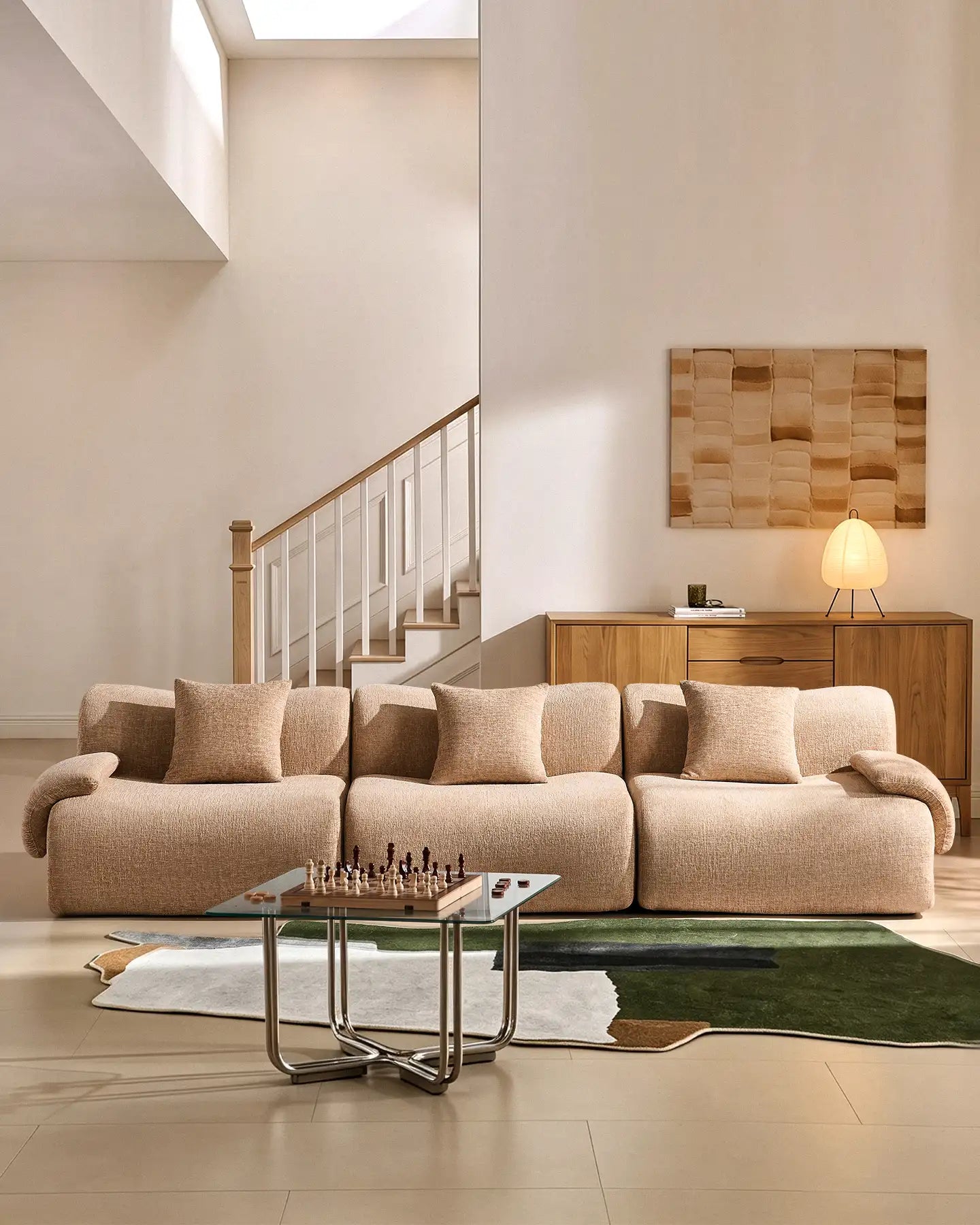 Nola Khaki Chenille Vacuum-Packed Modular Sofa [Pre-Order]-0