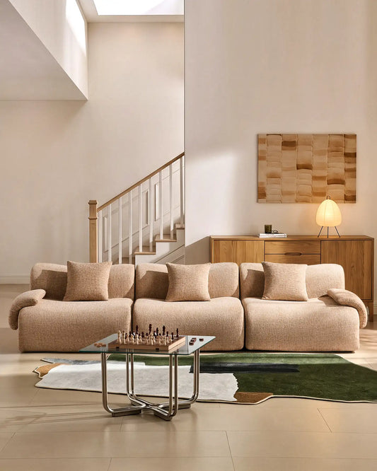 Nola Khaki Chenille Vacuum-Packed Modular Sofa [Pre-Order]-0