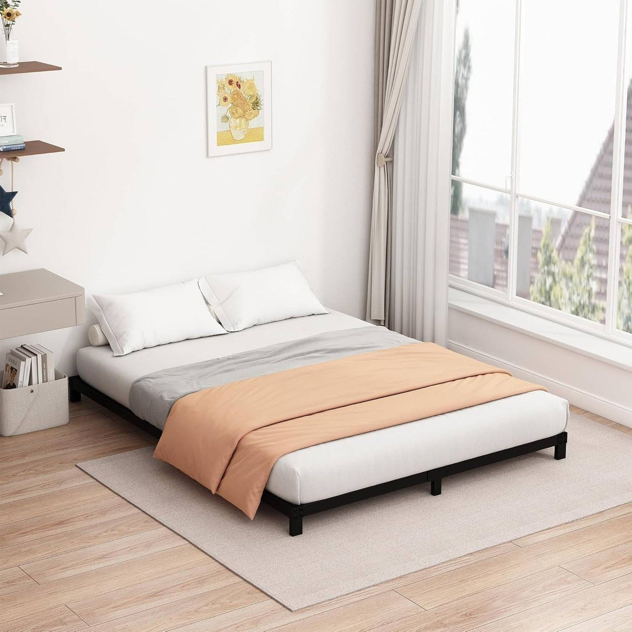 Heavy Duty Queen Size Metal Bed Frame – 5-Inch Height – 3,000 lb Capacity