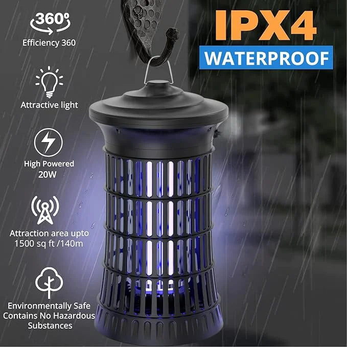 Refurbished - Senelux 20W, 4500v Bug Zapper with UV Lure for Flies, Mosquitoes and Wasps-3