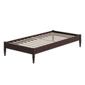 Twin XL Victorian Style Solid Hardwood Platform Bed – Espresso – Classic Bedroom