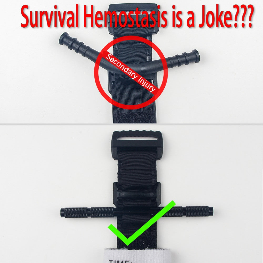 One-Handed First-Aid Tourniquet Aluminum Rod
