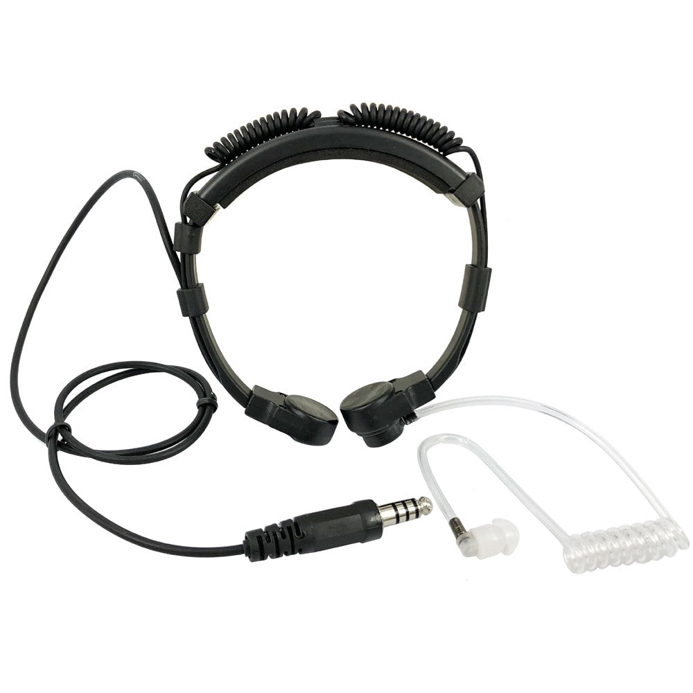 Tactical Heavy Duty Headset Neck Throat Mic U94 PTT