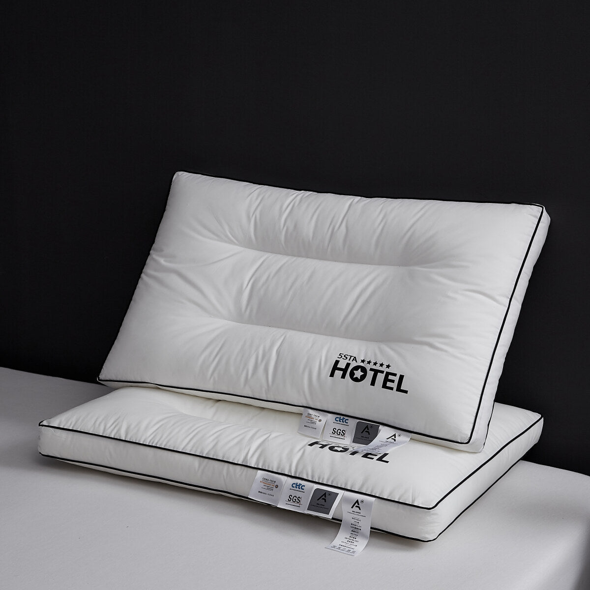 100% Cotton Five Star Hotel Pillow 2 Pack Set-0