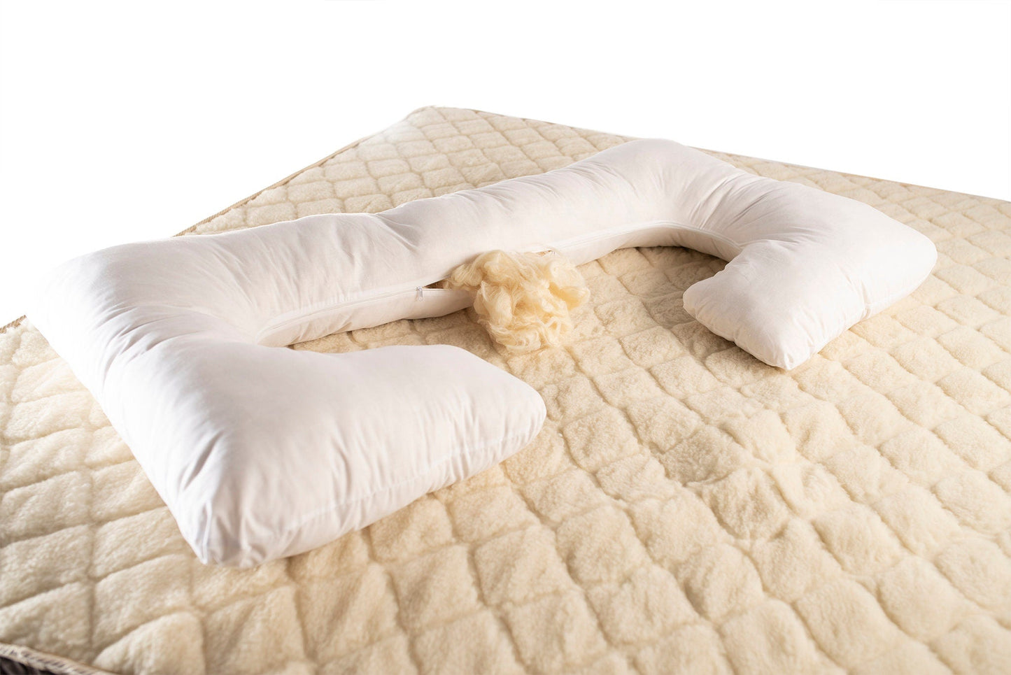 The woolland Organic Linen  Pregnancy Pillow, C Shaped-3
